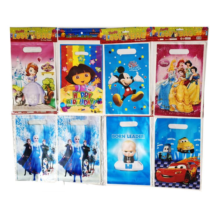 Plastic Goodie Bags - 10 Pcs for Party Favors & Gifts