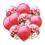 Confetti & Latex Balloons - 10-Piece Set for Festive Events